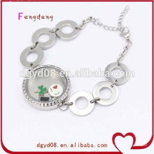 stainless steel charm locket bracelets jewelry chain bracelet wholesale